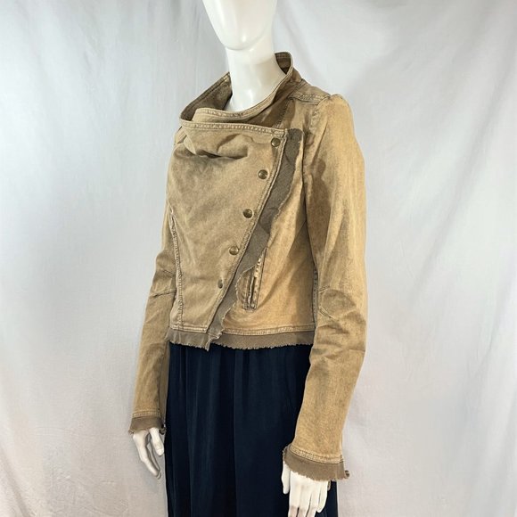 Draped Front Twill Moto Jacket | Free People - Picture 4 of 8